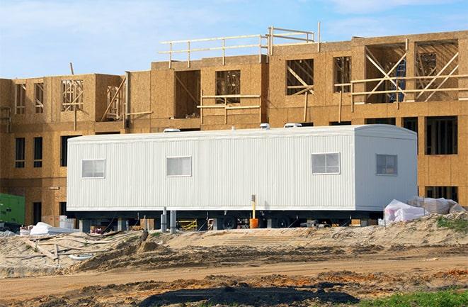 rental office trailers at a construction site in Ojai